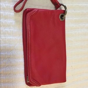 Talbots Pink Leather Wristlet